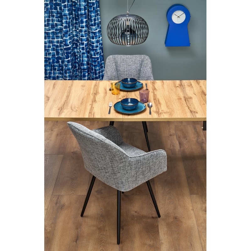 'QUBIK Extendable Table 80-200/80/76 cm Artisan Oak/Black' 'QUBIK Extendable Table 80-200/80/76 cm Artisan Oak/Black'