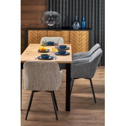 'QUBIK Extendable Table 80-200/80/76 cm Artisan Oak/Black' 'QUBIK Extendable Table 80-200/80/76 cm Artisan Oak/Black'