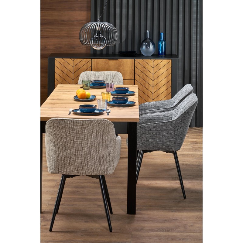 'QUBIK Extendable Table 80-200/80/76 cm Artisan Oak/Black' 'QUBIK Extendable Table 80-200/80/76 cm Artisan Oak/Black'