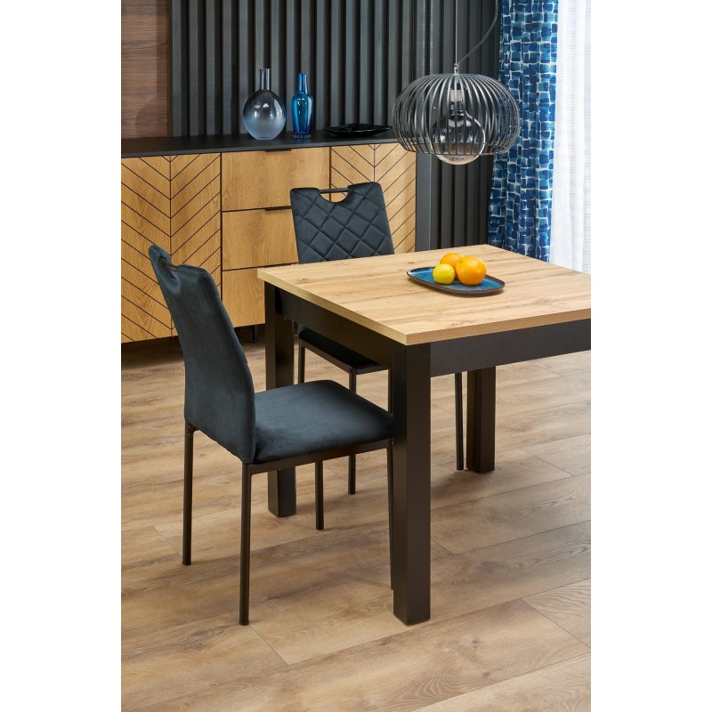 'QUBIK Extendable Table 80-200/80/76 cm Artisan Oak/Black' 'QUBIK Extendable Table 80-200/80/76 cm Artisan Oak/Black'