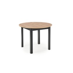 'RINGO Table with Artisan Oak Top and Black Legs' 'RINGO Table with Artisan Oak Top and Black Legs'