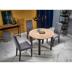 'RINGO Table with Artisan Oak Top and Black Legs' 'RINGO Table with Artisan Oak Top and Black Legs'