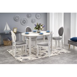 'RINGO Table Color Top - White, Legs - White'