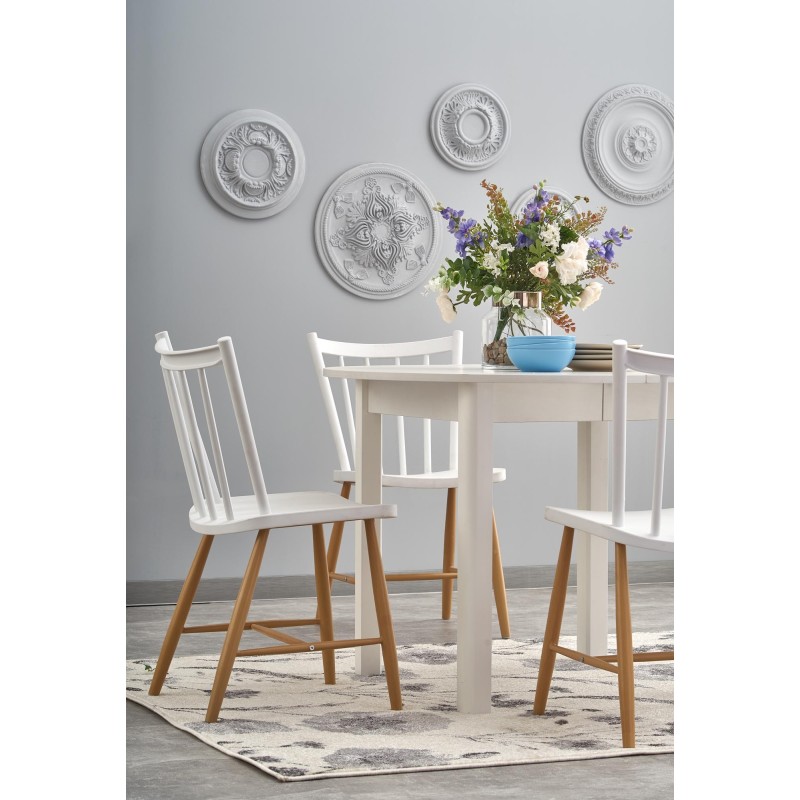 RINGO stół kolor blat - biały, nogi - biały (102-142x102x76 cm) (2p 1szt) RINGO stół kolor blat - biały, nogi - biały (102-142x102x76 cm) (2p 1szt)