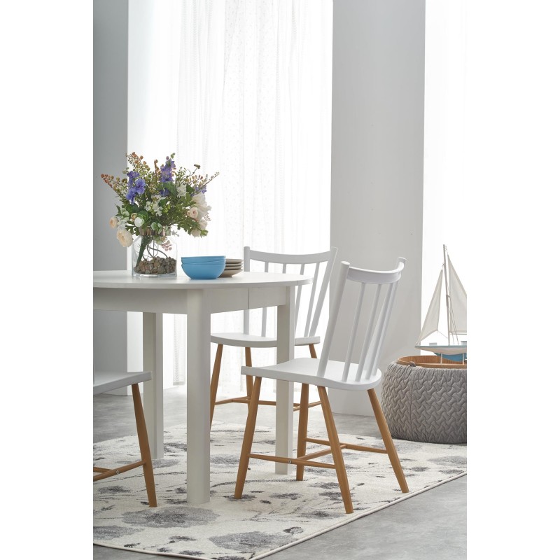 'RINGO Table Color Top - White, Legs - White' 'RINGO Table Color Top - White, Legs - White'