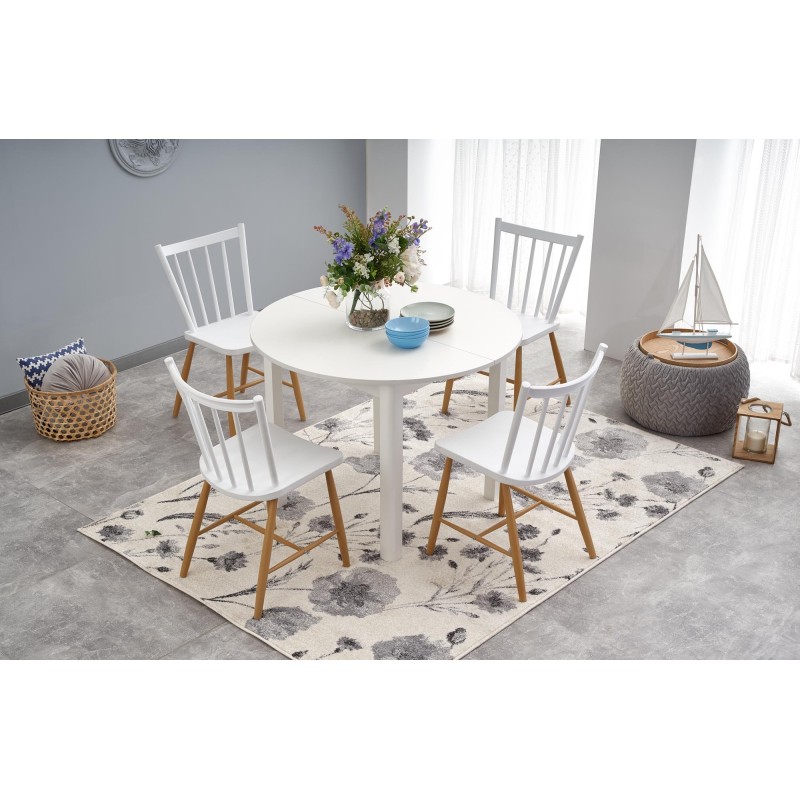 'RINGO Table Color Top - White, Legs - White' 'RINGO Table Color Top - White, Legs - White'
