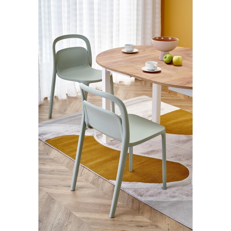 RINGO stół kolor blat dąb craft, nogi - biały (102-142x102x76 cm) (2p 1szt) RINGO stół kolor blat dąb craft, nogi - biały (102-142x102x76 cm) (2p 1szt)