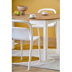 RINGO stół kolor blat dąb craft, nogi - biały (102-142x102x76 cm) (2p 1szt) RINGO stół kolor blat dąb craft, nogi - biały (102-142x102x76 cm) (2p 1szt)