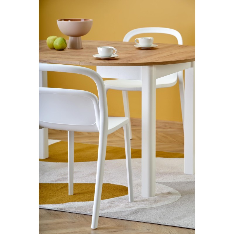 RINGO stół kolor blat dąb craft, nogi - biały (102-142x102x76 cm) (2p 1szt) RINGO stół kolor blat dąb craft, nogi - biały (102-142x102x76 cm) (2p 1szt)