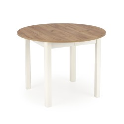 RINGO stół kolor blat dąb craft, nogi - biały (102-142x102x76 cm) (2p 1szt) RINGO stół kolor blat dąb craft, nogi - biały (102-142x102x76 cm) (2p 1szt)
