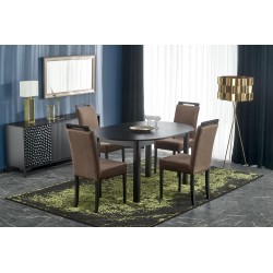 'RINGO Table Color Top Black, Legs - Black'