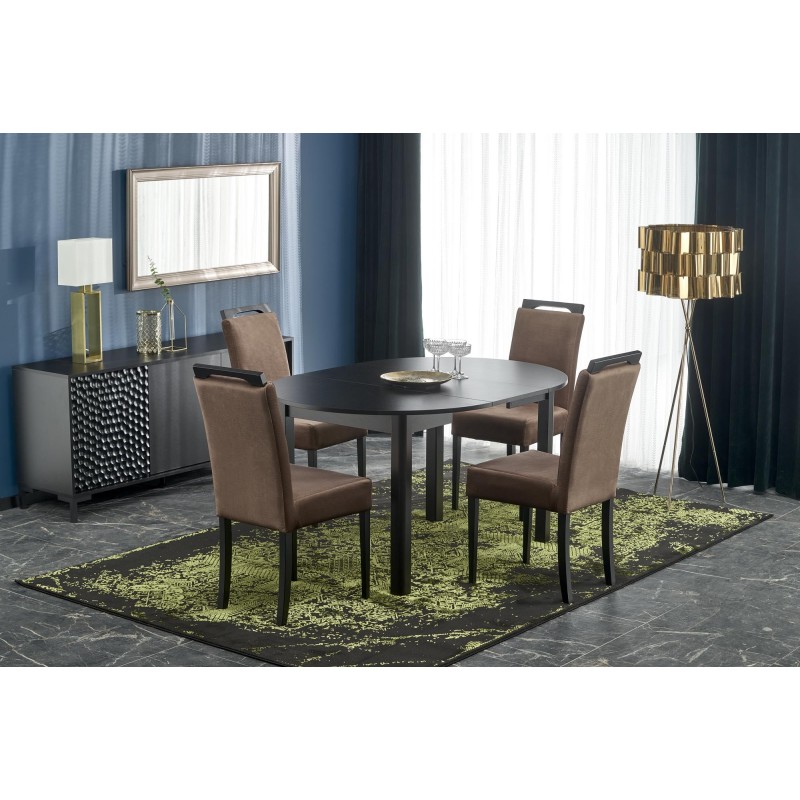 RINGO stół kolor blat czarny, nogi - czarny (102-142x102x76 cm) (2p 1szt) RINGO stół kolor blat czarny, nogi - czarny (102-142x102x76 cm) (2p 1szt)