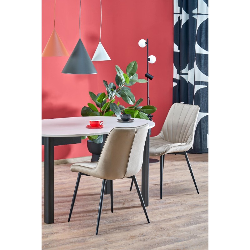 RINGO stół kolor blat kaszmir, nogi - czarny (102-142x102x76 cm) (2p 1szt) RINGO stół kolor blat kaszmir, nogi - czarny (102-142x102x76 cm) (2p 1szt)