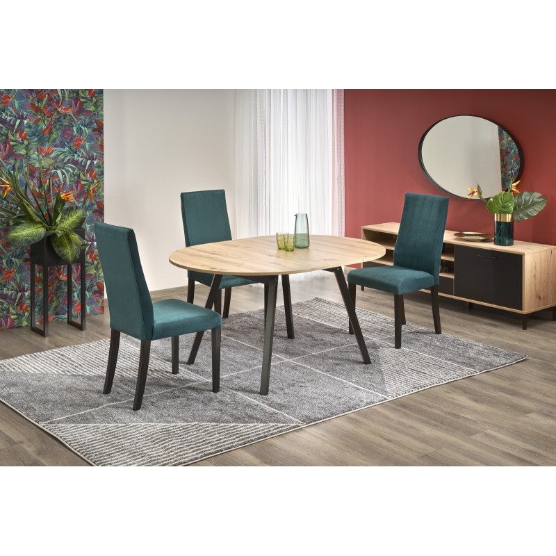 'RUBEN Table Color Top - Artisan Oak, Legs - Black' 'RUBEN Table Color Top - Artisan Oak, Legs - Black'