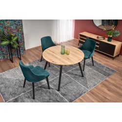 'RUBEN Table Color Top - Artisan Oak, Legs - Black' 'RUBEN Table Color Top - Artisan Oak, Legs - Black'