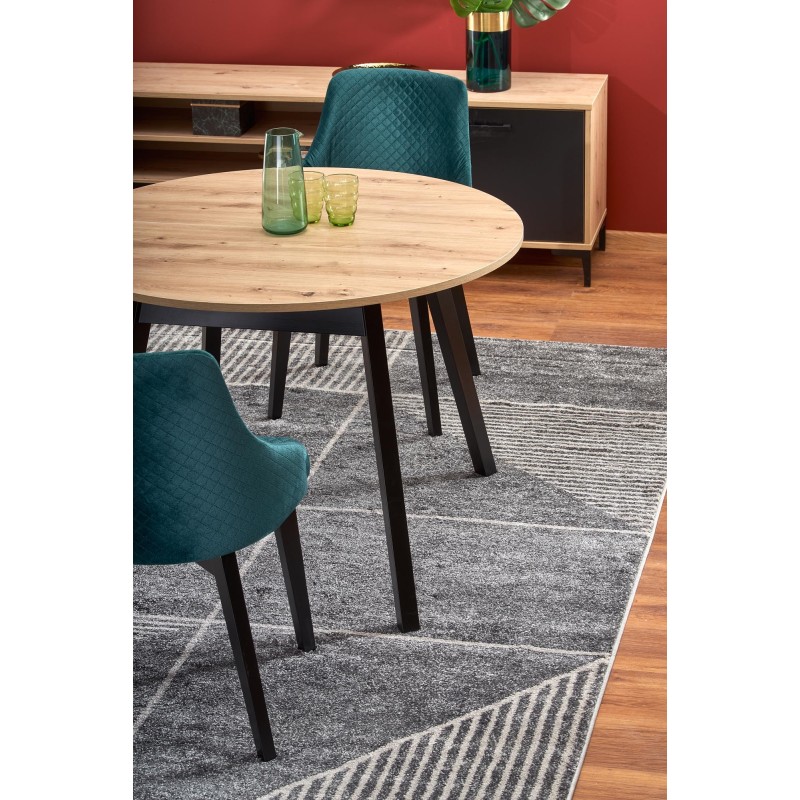 'RUBEN Table Color Top - Artisan Oak, Legs - Black' 'RUBEN Table Color Top - Artisan Oak, Legs - Black'