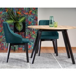 'RUBEN Table Color Top - Artisan Oak, Legs - Black' 'RUBEN Table Color Top - Artisan Oak, Legs - Black'