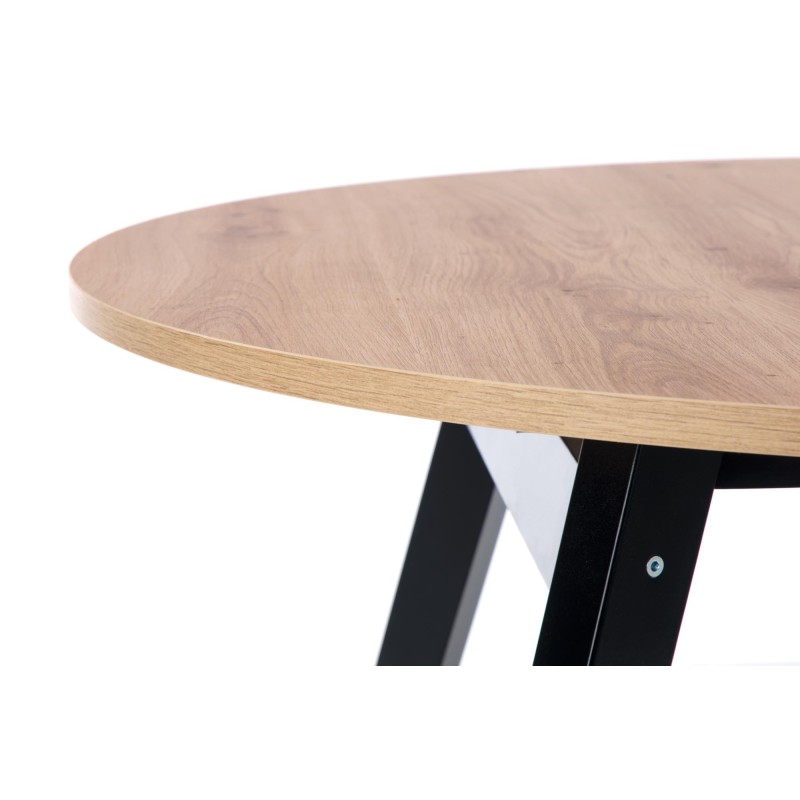 'RUBEN Table Color Top - Artisan Oak, Legs - Black' 'RUBEN Table Color Top - Artisan Oak, Legs - Black'