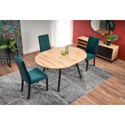 'RUBEN Table Color Top - Artisan Oak, Legs - Black' 'RUBEN Table Color Top - Artisan Oak, Legs - Black'