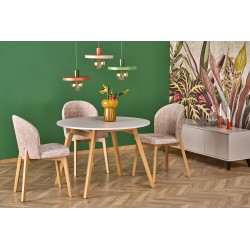 'RUBEN Table Color Top - Cashmere, Legs - Natural' 'RUBEN Table Color Top - Cashmere, Legs - Natural'