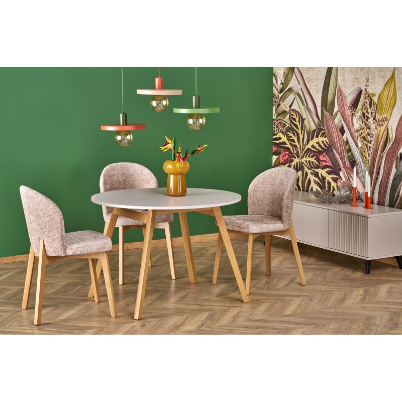 'RUBEN Table Color Top - Cashmere, Legs - Natural'