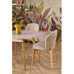 'RUBEN Table Color Top - Cashmere, Legs - Natural' 'RUBEN Table Color Top - Cashmere, Legs - Natural'