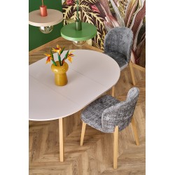 'RUBEN Table Color Top - Cashmere, Legs - Natural' 'RUBEN Table Color Top - Cashmere, Legs - Natural'