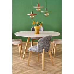 'RUBEN Table Color Top - Cashmere, Legs - Natural' 'RUBEN Table Color Top - Cashmere, Legs - Natural'