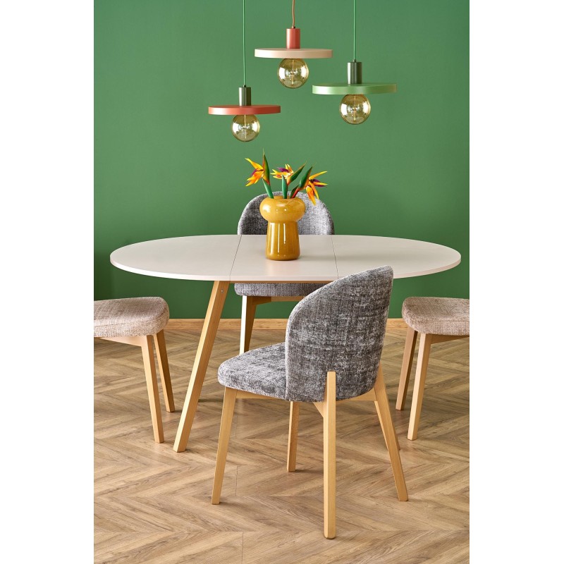 'RUBEN Table Color Top - Cashmere, Legs - Natural' 'RUBEN Table Color Top - Cashmere, Legs - Natural'