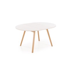 'RUBEN Table Color Top - Cashmere, Legs - Natural' 'RUBEN Table Color Top - Cashmere, Legs - Natural'