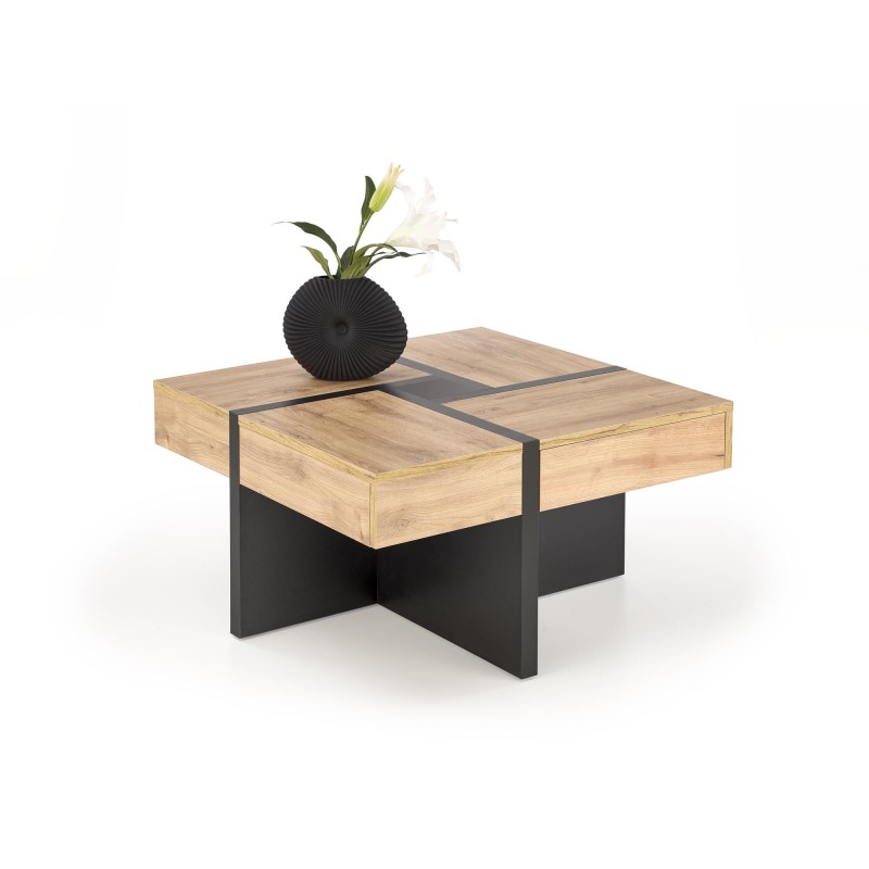 'SEVILLA S Glory Table Top: Craft Oak, Legs: Black'