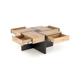 SEVILLA S ława blat: dąb craft, nogi: czarny (3p 1szt) SEVILLA S ława blat: dąb craft, nogi: czarny (3p 1szt)