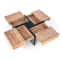 'SEVILLA Coffee Table Top: Craft Oak, Legs: Black' 'SEVILLA Coffee Table Top: Craft Oak, Legs: Black'