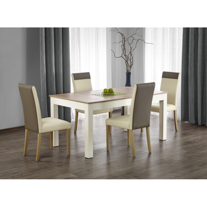 'SEWERYN 160/300 cm Sonoma Oak / White Table' 'SEWERYN 160/300 cm Sonoma Oak / White Table'