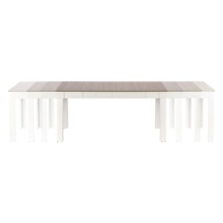SEWERYN 160/300 cm stół kolor dąb sonoma / biały (160-300x90x76 cm) (3p 1szt) SEWERYN 160/300 cm stół kolor dąb sonoma / biały (160-300x90x76 cm) (3p 1szt)