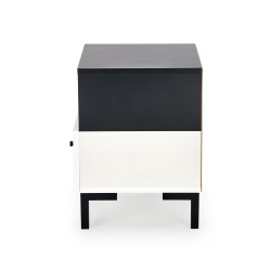 'SILVIA Nightstand, White - Black' 'SILVIA Nightstand, White - Black'