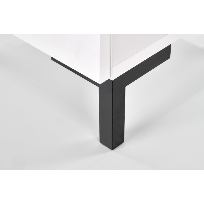 'SILVIA Nightstand, White - Black' 'SILVIA Nightstand, White - Black'