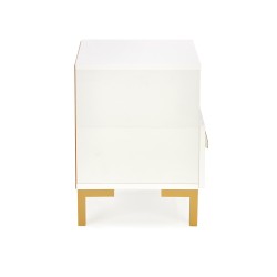 'SILVIA Nightstand, White - Gold' 'SILVIA Nightstand, White - Gold'