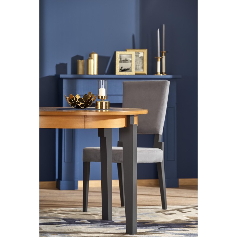 'SORBUS Extendable Table, Top - Honey Oak, Legs - Graphite' 'SORBUS Extendable Table, Top - Honey Oak, Legs - Graphite'