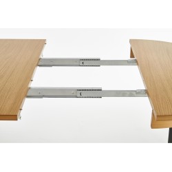 'SORBUS Extendable Table, Top - Honey Oak, Legs - Graphite' 'SORBUS Extendable Table, Top - Honey Oak, Legs - Graphite'