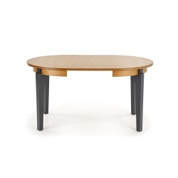 'SORBUS Extendable Table, Top - Honey Oak, Legs - Graphite' 'SORBUS Extendable Table, Top - Honey Oak, Legs - Graphite'