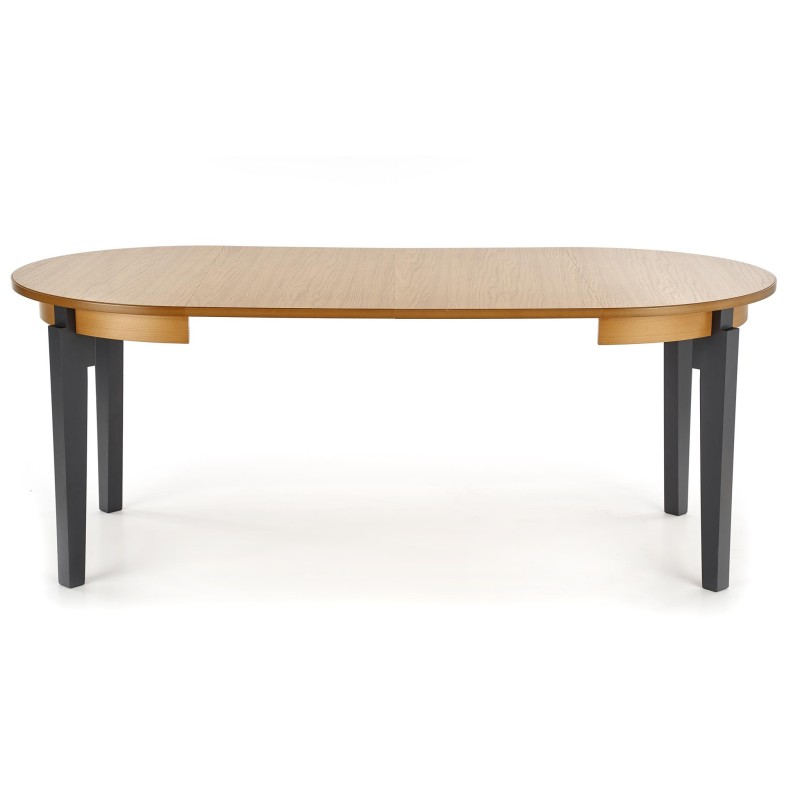'SORBUS Extendable Table, Top - Honey Oak, Legs - Graphite' 'SORBUS Extendable Table, Top - Honey Oak, Legs - Graphite'