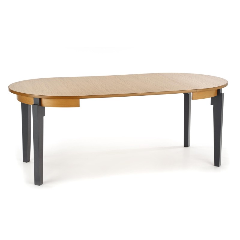 'SORBUS Extendable Table, Top - Honey Oak, Legs - Graphite' 'SORBUS Extendable Table, Top - Honey Oak, Legs - Graphite'