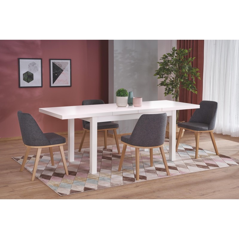 'TIAGO 2 Extendable Table 140-220/80 Top: White, Legs: White'