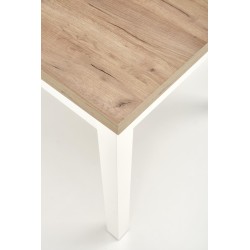 'TIAGO SQUARE extendable table 90-125/90 top: craft oak, legs: white' 'TIAGO SQUARE extendable table 90-125/90 top: craft oak, legs: white'