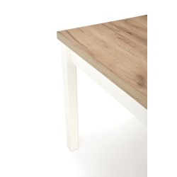 'TIAGO SQUARE extendable table 90-125/90 top: craft oak, legs: white' 'TIAGO SQUARE extendable table 90-125/90 top: craft oak, legs: white'