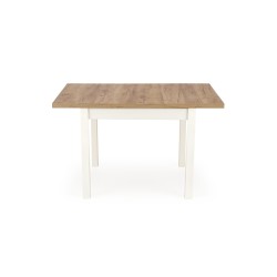 'TIAGO SQUARE extendable table 90-125/90 top: craft oak, legs: white' 'TIAGO SQUARE extendable table 90-125/90 top: craft oak, legs: white'