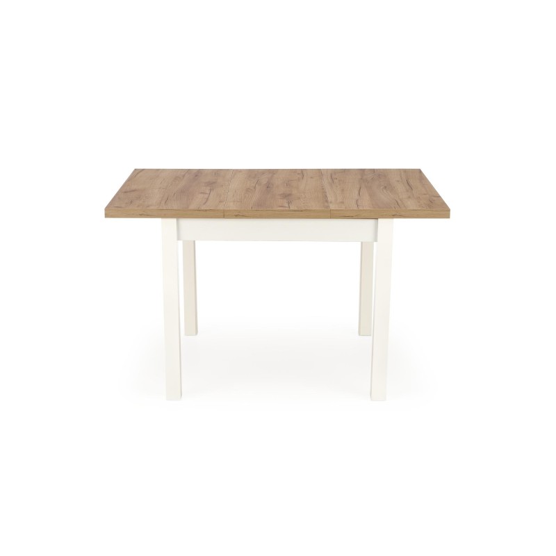 'TIAGO SQUARE extendable table 90-125/90 top: craft oak, legs: white' 'TIAGO SQUARE extendable table 90-125/90 top: craft oak, legs: white'