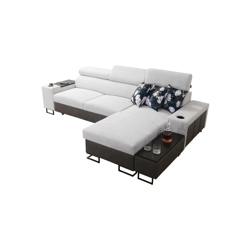 Ecksofa Prestige I Maxi mit Schlaffunktion und USB-Anschluss - Geflecht, Sawana 25 Ecksofa Prestige I Maxi mit Schlaffunktion und USB-Anschluss - Geflecht, Sawana 25