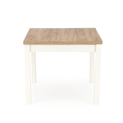 'TIAGO SQUARE extendable table 90-125/90 top: craft oak, legs: white' 'TIAGO SQUARE extendable table 90-125/90 top: craft oak, legs: white'